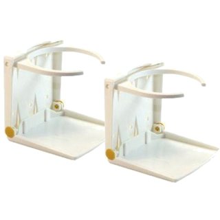 2 Stck Getrnkehalter klappbar wei