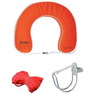 Hufeisen Rettungsring mit Halter und Leine