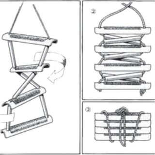 Badeleiter / Strickleiter 4 Stufen