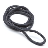 Fenderleine schwarz mit Halter für Reling