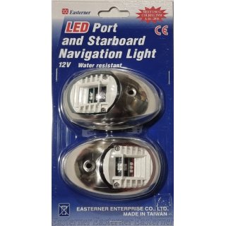 Set LED Navigationslaterne Edelstahl