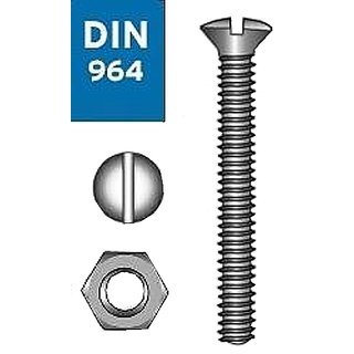 Linsenkopf Gewindeschraube mit Mutter DIN964