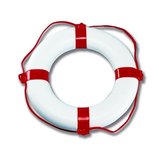 Rettungsring 57*34 / weiss/rot