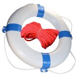 Rettungsring 57 cm blau/wei mit Wurfleine