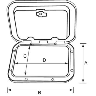 Inspektionsklappe / Zugangsklappe 248 * 603 mm
