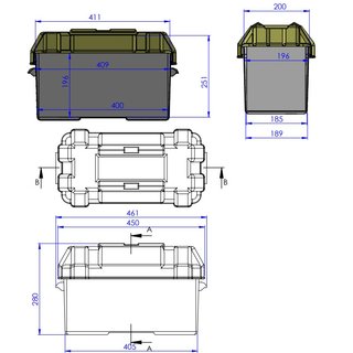 Batteriekasten 397 * 183 mm